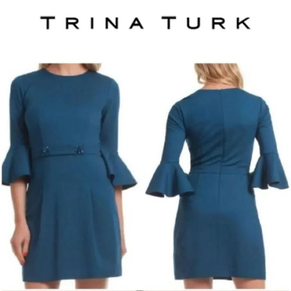 Trina Turk Women's Peacock Blue Song Dress Size 8